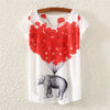 Summer Style Ink Painting Horse Pattern Print Women's T-Shirt