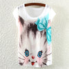 Summer Style Ink Painting Horse Pattern Print Women's T-Shirt