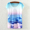 Summer Style Ink Painting Horse Pattern Print Women's T-Shirt