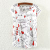 Summer Style Ink Painting Horse Pattern Print Women's T-Shirt